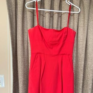 BCBG strapless red dress